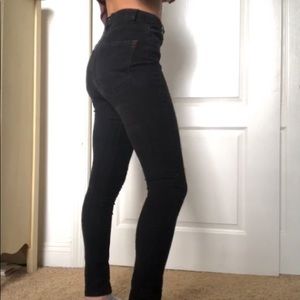 Black high rise jeans